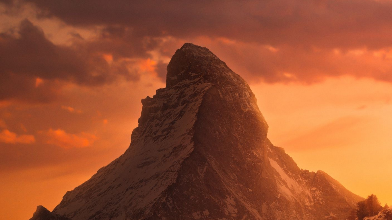 Montaña, Matterhorn, Naturaleza, Paisajismo Rocoso, Las Formaciones Montañosas. Wallpaper in 1366x768 Resolution