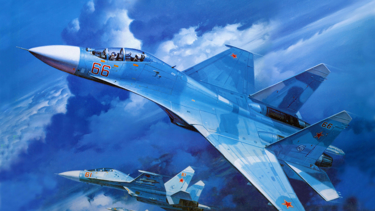 Weißes Und Blaues Düsenflugzeug Unter Blauem Himmel Tagsüber. Wallpaper in 1280x720 Resolution