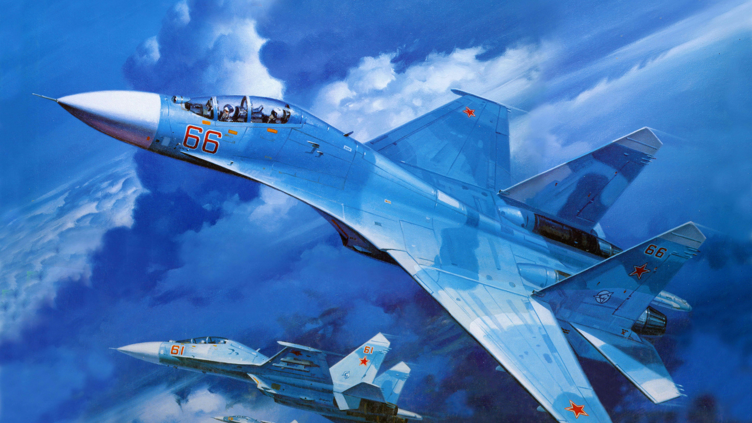 Weißes Und Blaues Düsenflugzeug Unter Blauem Himmel Tagsüber. Wallpaper in 2560x1440 Resolution