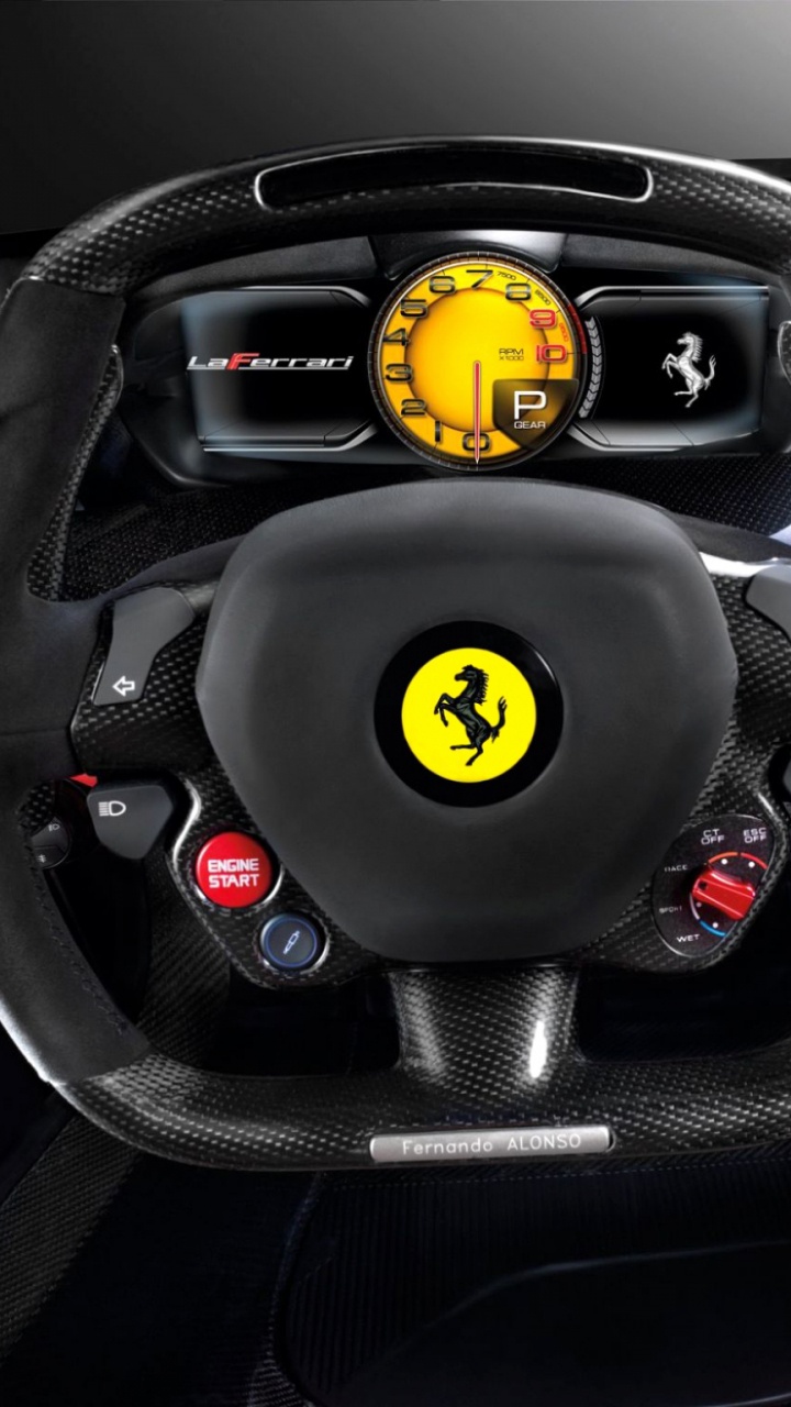 Volante Negro y Amarillo. Wallpaper in 720x1280 Resolution