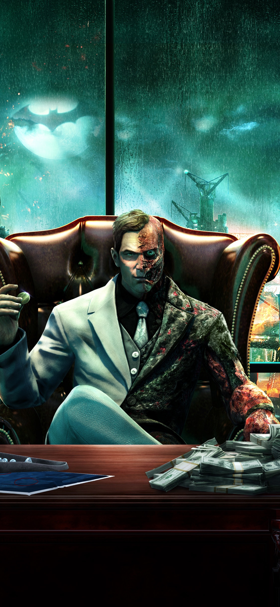 Catwoman, Batman Arkham Knight, Riddler, Batman, Jeu Pc. Wallpaper in 1125x2436 Resolution