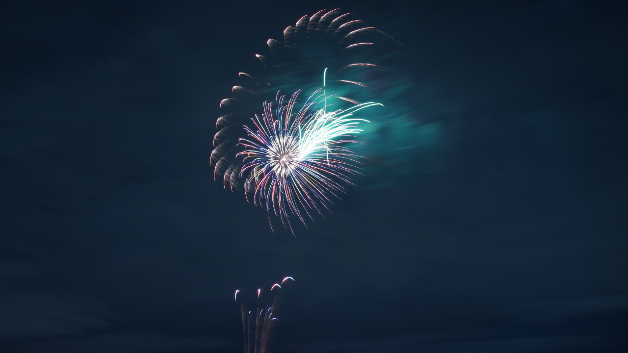 Feuerwerk, Neue Jahre Tag, Nacht, Mitternacht, Veranstaltung. Wallpaper in 1280x720 Resolution