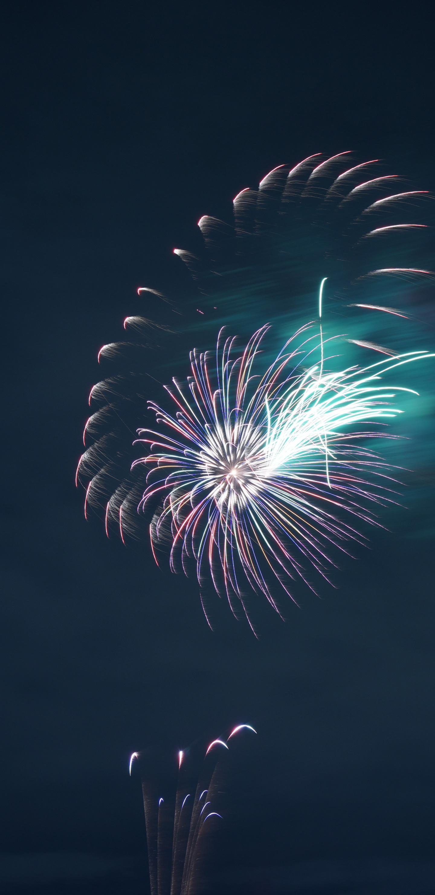 Fireworks, New Years Day, Night, Midnight, Event. Wallpaper in 1440x2960 Resolution