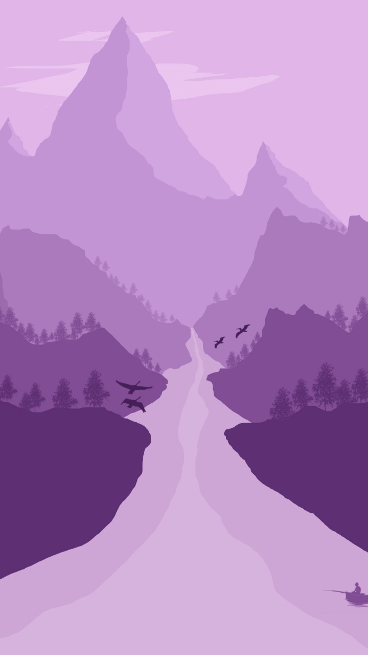 Minimalisme, Art, Purple, Violette, Paysage Naturel. Wallpaper in 720x1280 Resolution