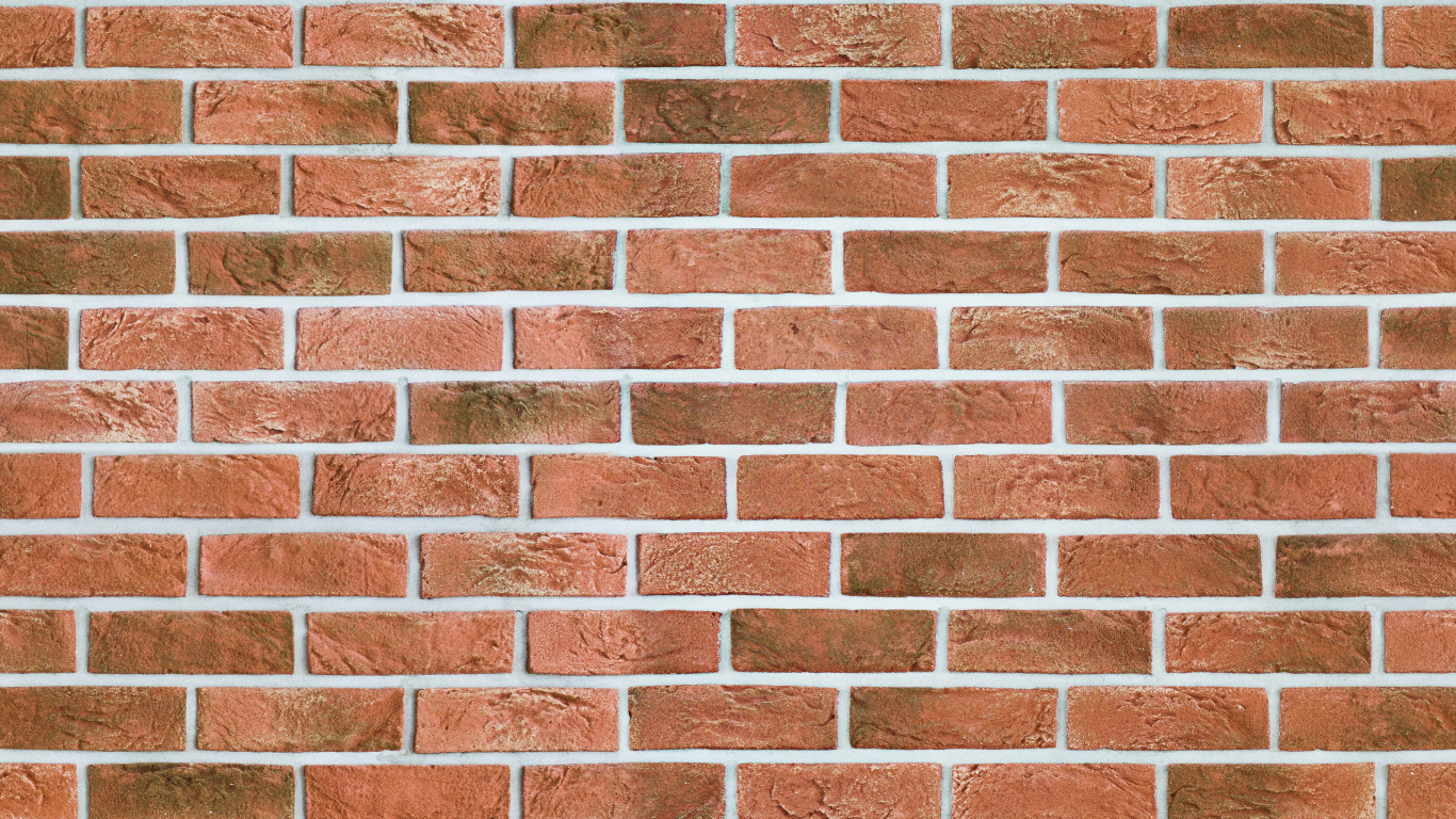 Mur de Briques Marron et Blanc. Wallpaper in 1366x768 Resolution
