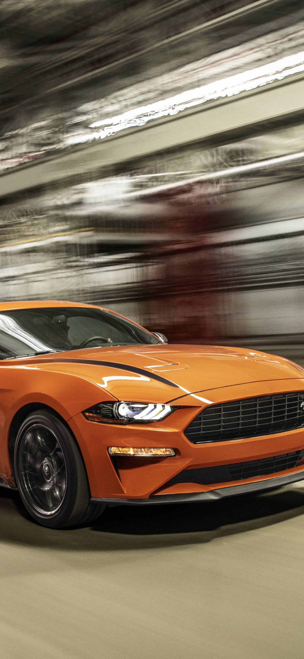 Bmw m 3 Naranja en la Carretera. Wallpaper in 1242x2688 Resolution