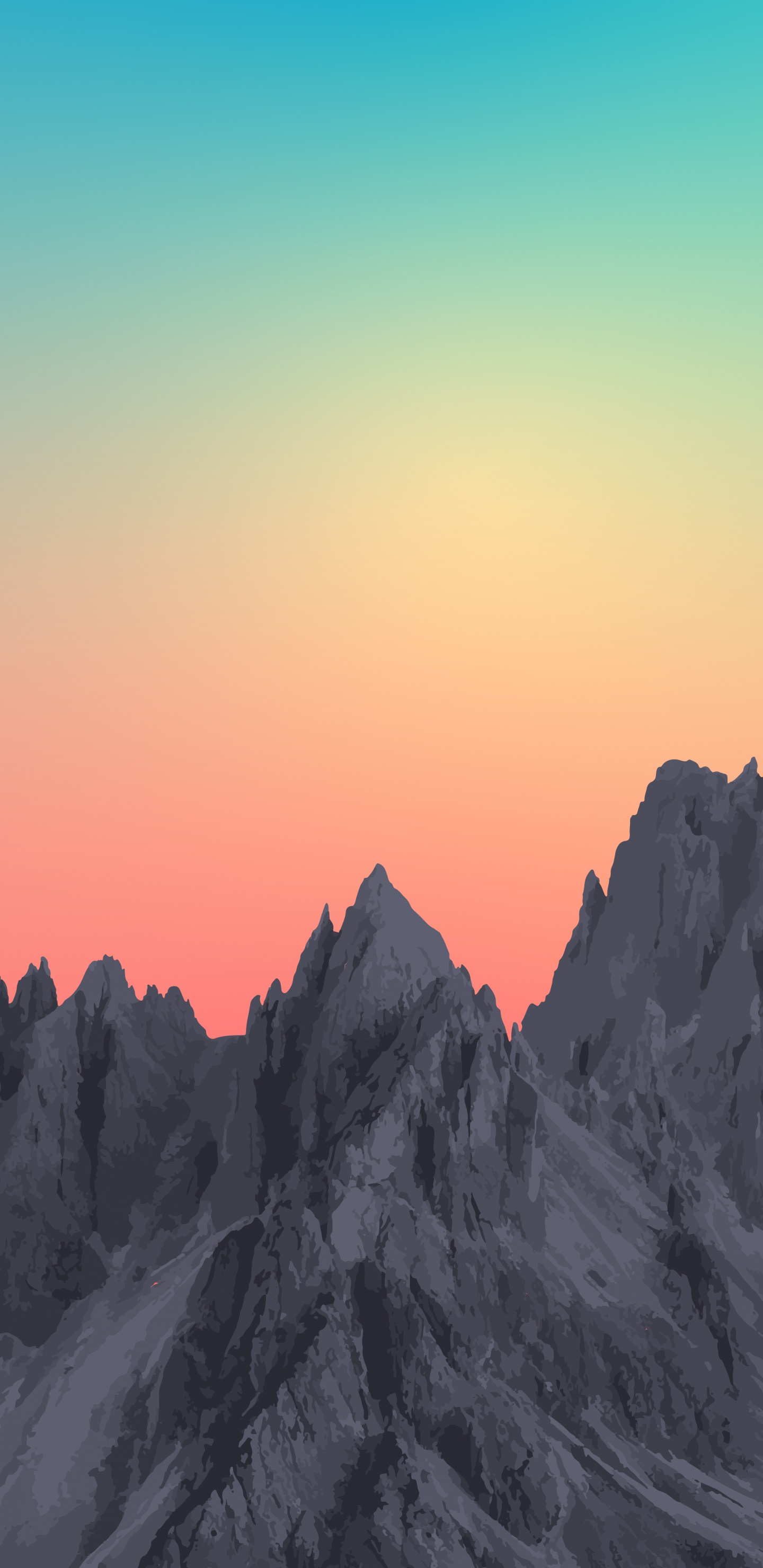 Ambiente, Montaña, Afterglow, Paisaje Natural, Atardecer. Wallpaper in 1440x2960 Resolution