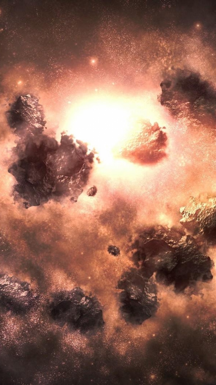 Illustration de la Galaxie Brune et Noire. Wallpaper in 720x1280 Resolution