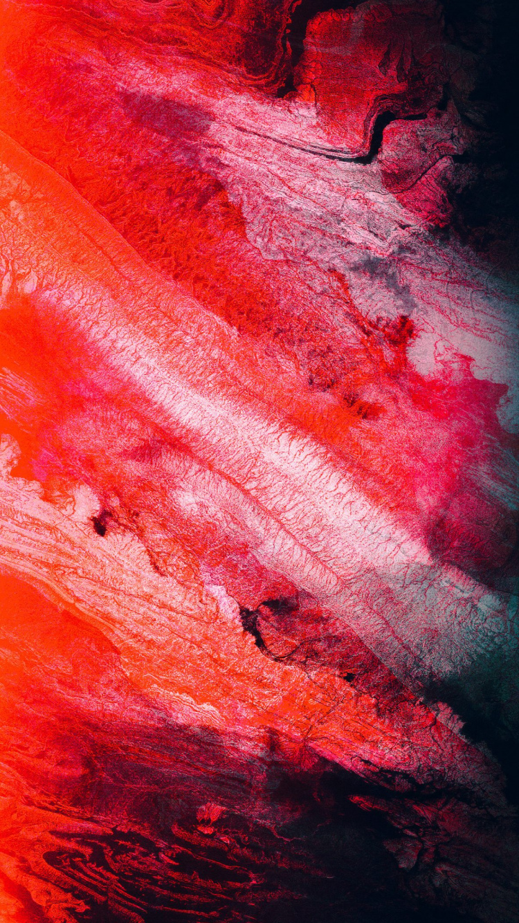 Apple, IOS, Peinture D'art, Peinture, Orange. Wallpaper in 750x1334 Resolution