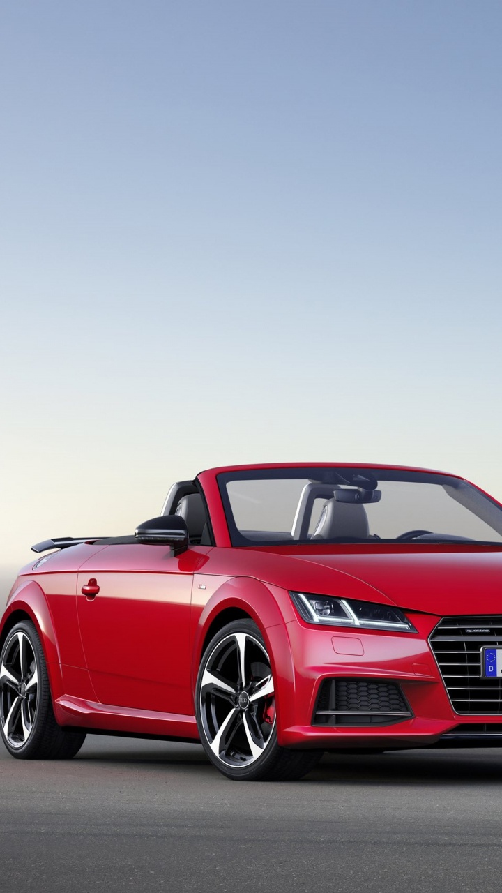 Rotes Mercedes Benz Cabrio Coupé Tagsüber Unterwegs. Wallpaper in 720x1280 Resolution