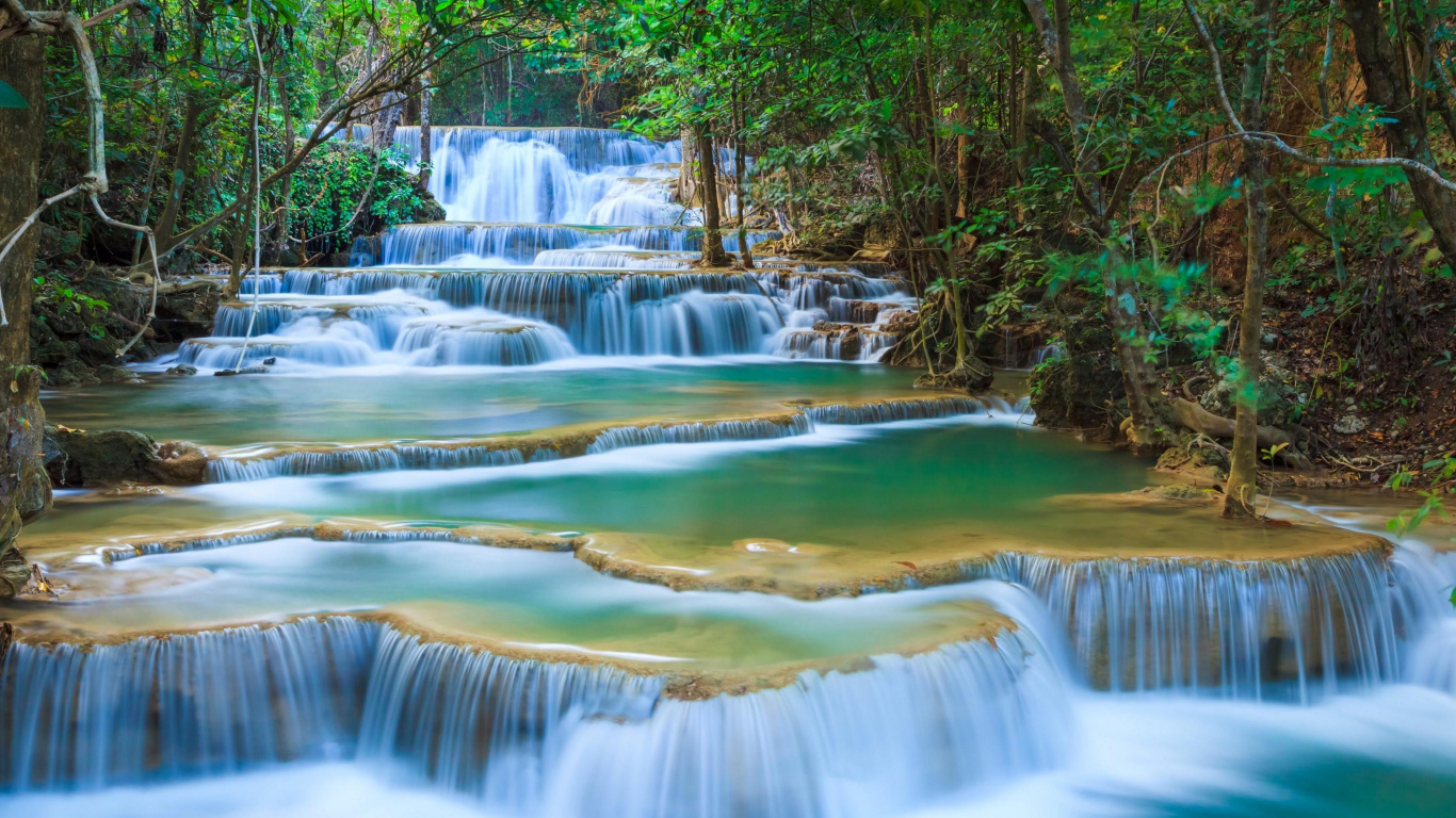 Fotografía de Lapso de Tiempo Del Río.. Wallpaper in 1366x768 Resolution