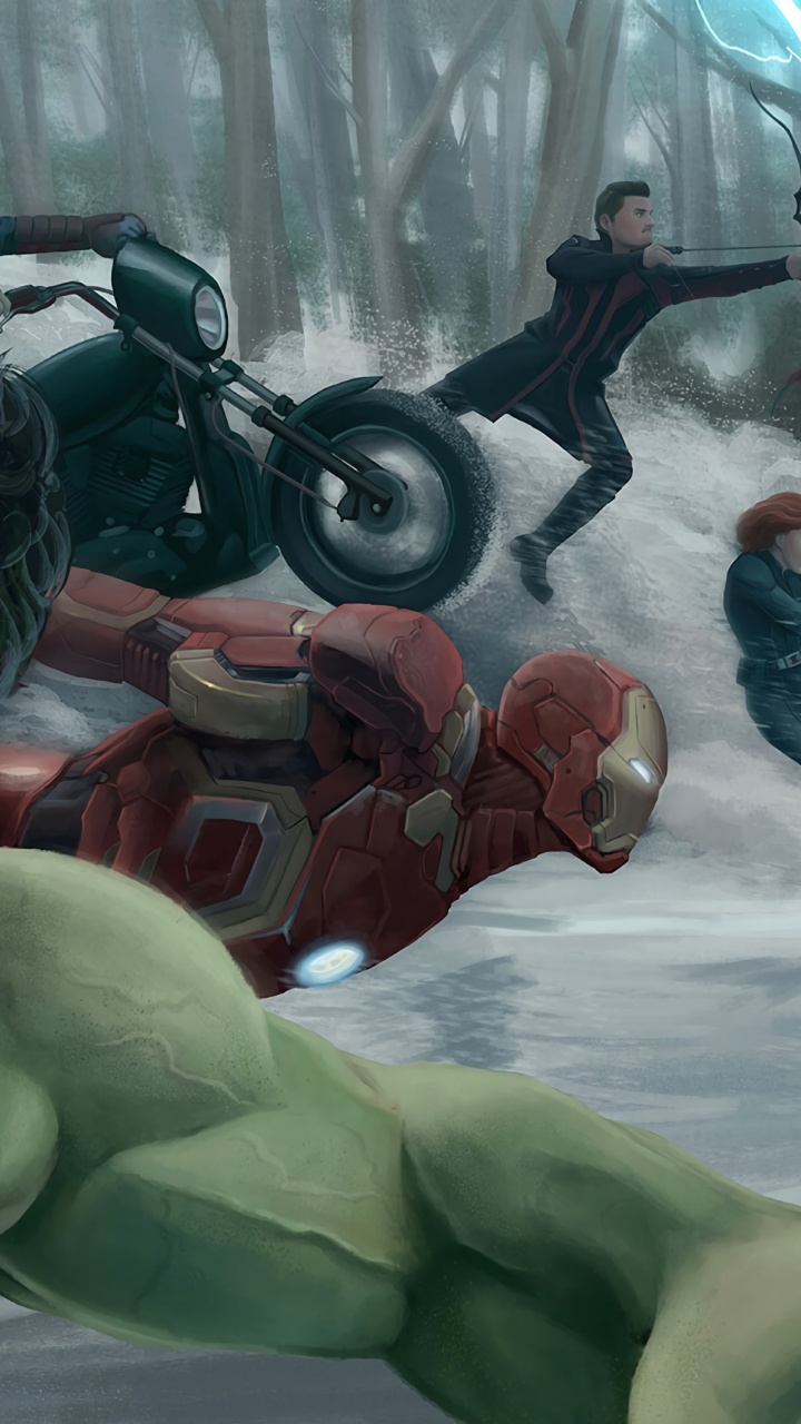 Iron Man, Thor, Marvel, Hulk, Vengadores. Wallpaper in 720x1280 Resolution