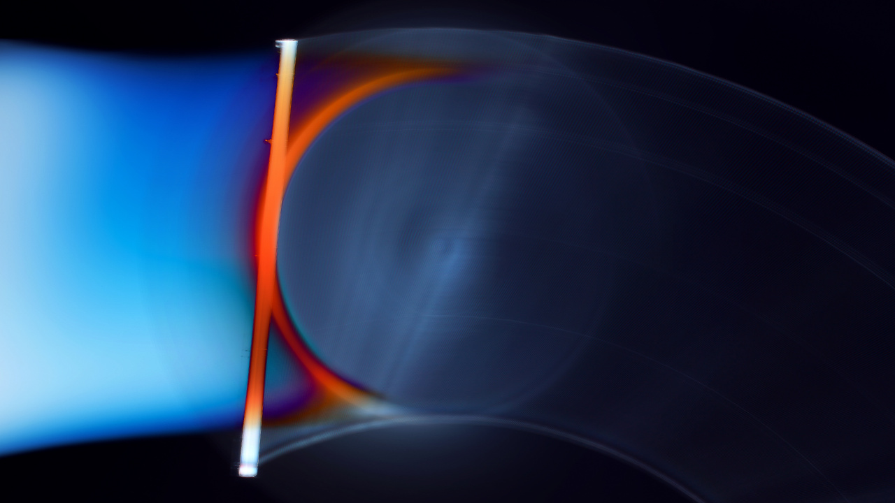 Blue and Orange Light Illustration. Wallpaper in 1280x720 Resolution