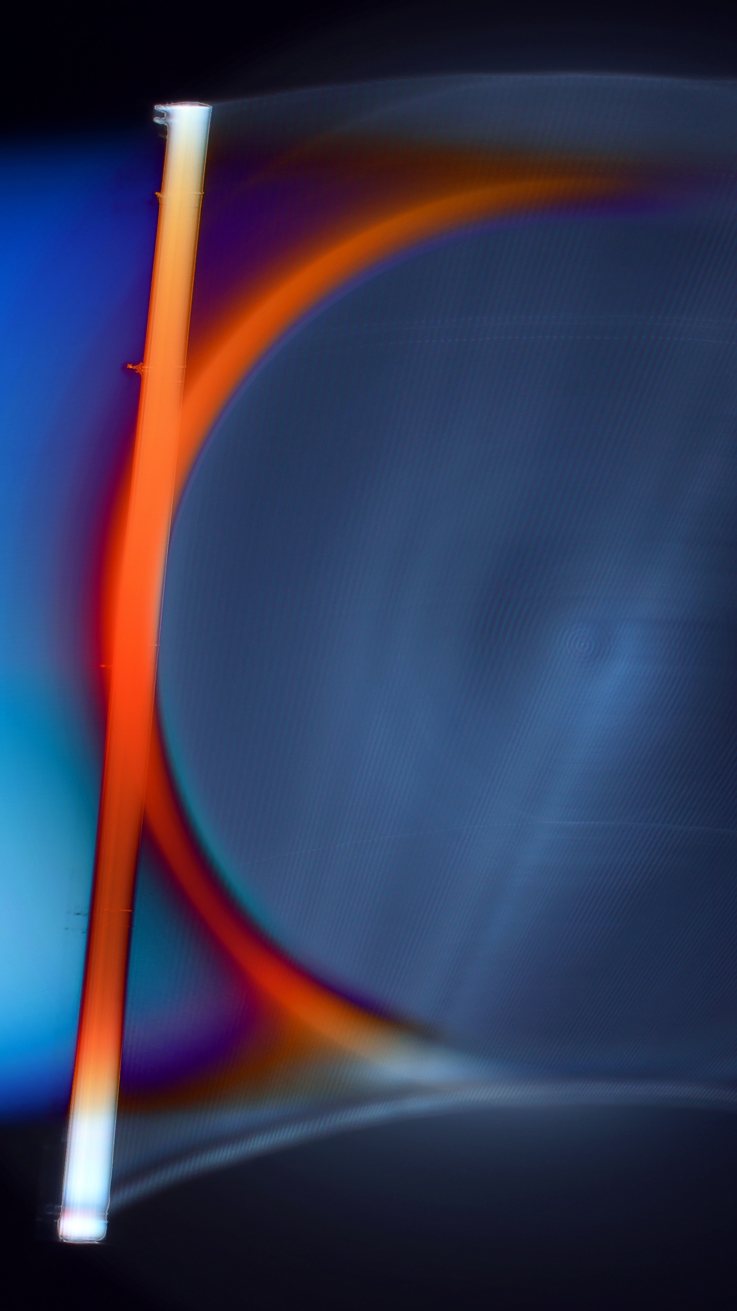 Blaue Und Orange Lichtillustration. Wallpaper in 1440x2560 Resolution