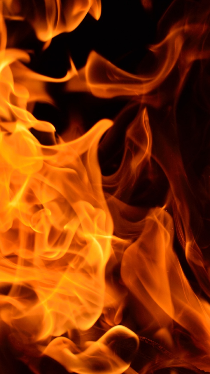 Fond D'écran Numérique Feu Orange et Jaune. Wallpaper in 720x1280 Resolution