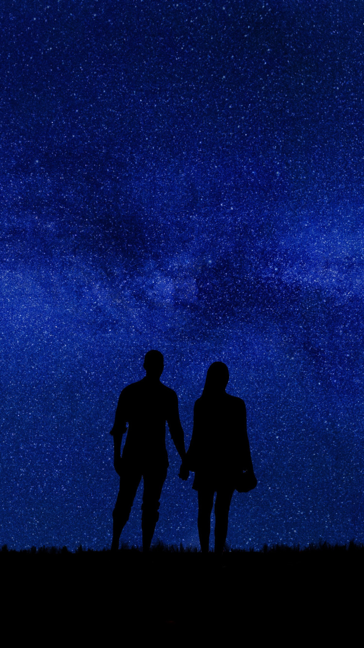 Universe, Night, Blue, Nature, Atmosphere. Wallpaper in 750x1334 Resolution