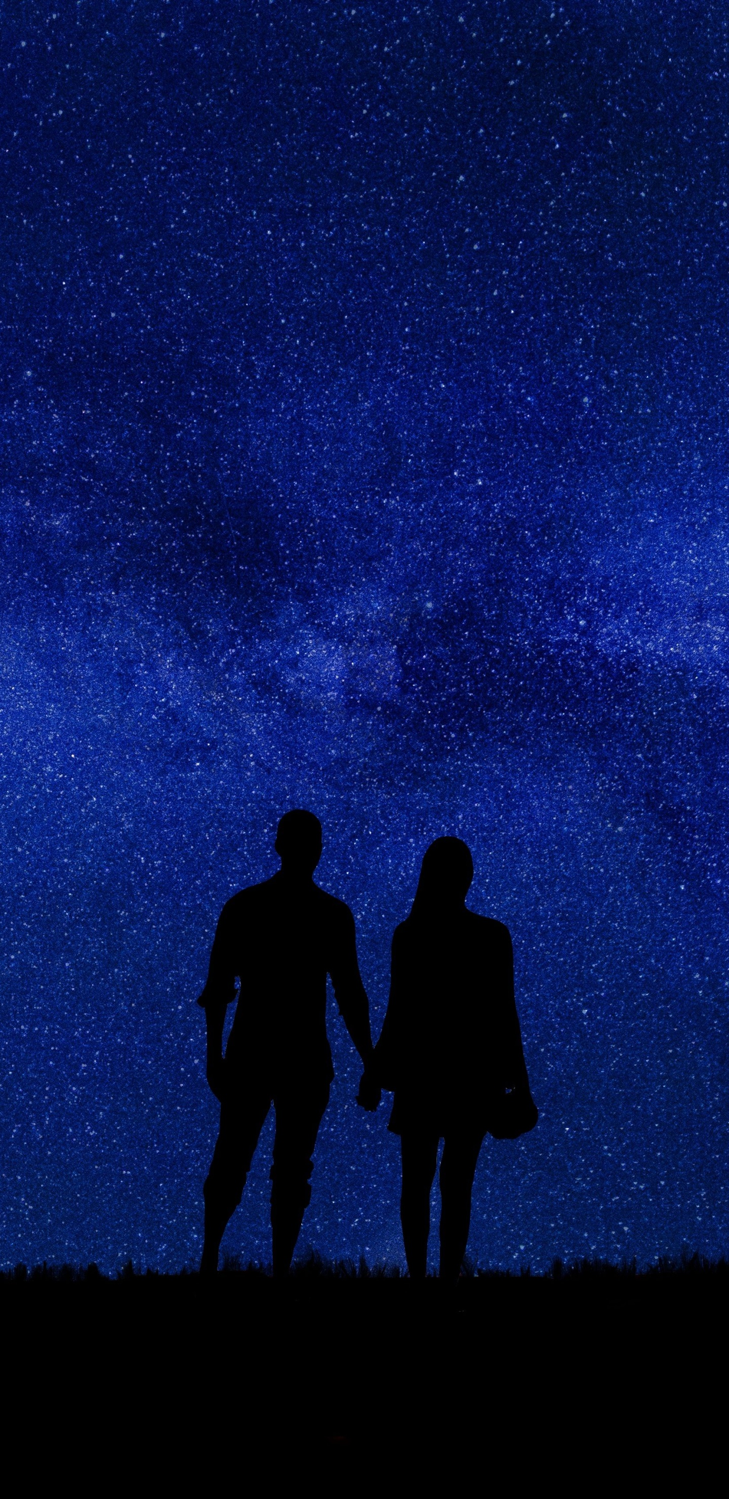 Universum, Nacht, Blau, Natur, Atmosphäre. Wallpaper in 1440x2960 Resolution