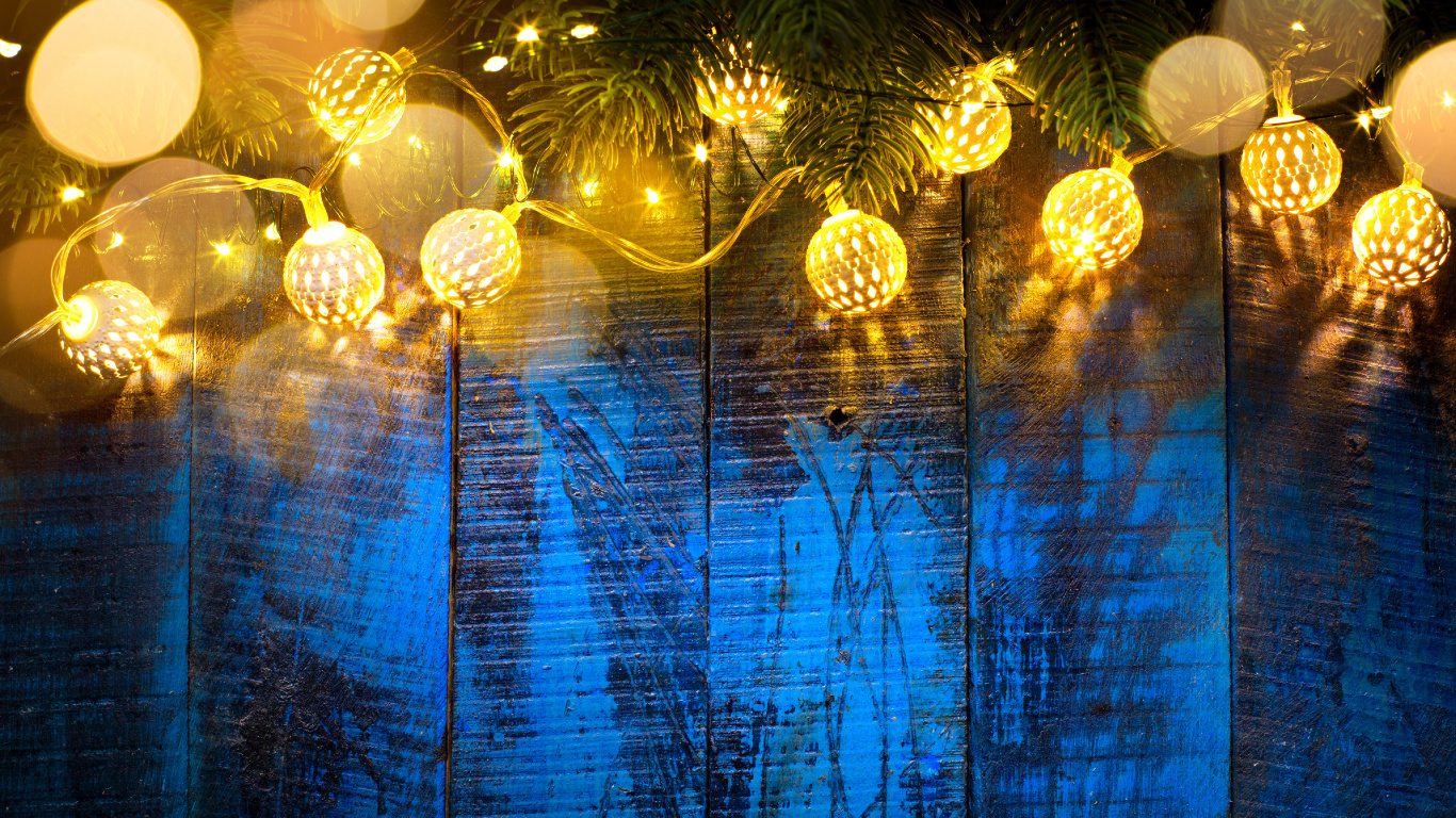 Lighting, Light, Holiday, Reflection, Blue. Wallpaper in 1366x768 Resolution