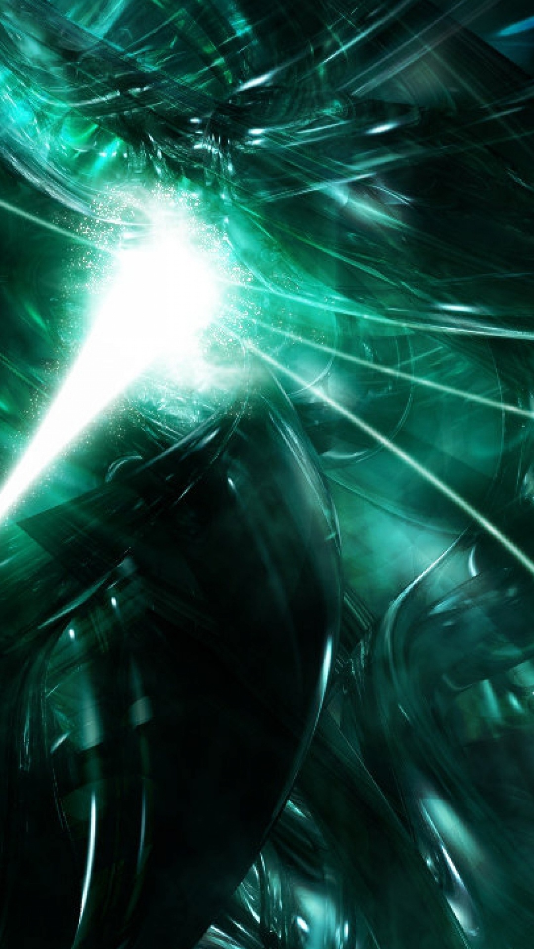 Green and White Light Digital Wallpaper. Wallpaper in 1080x1920 Resolution