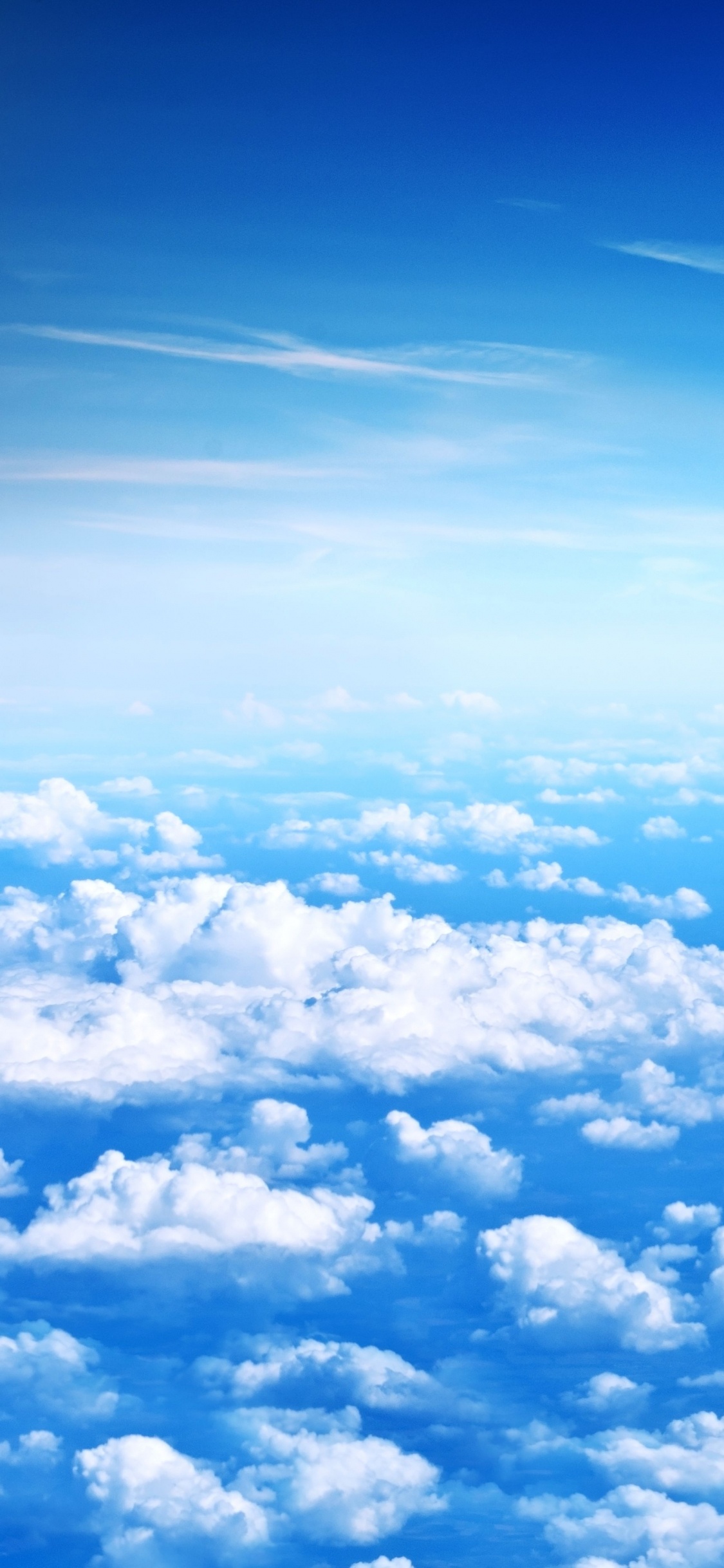 Weiße Wolken Und Blauer Himmel Tagsüber. Wallpaper in 1125x2436 Resolution