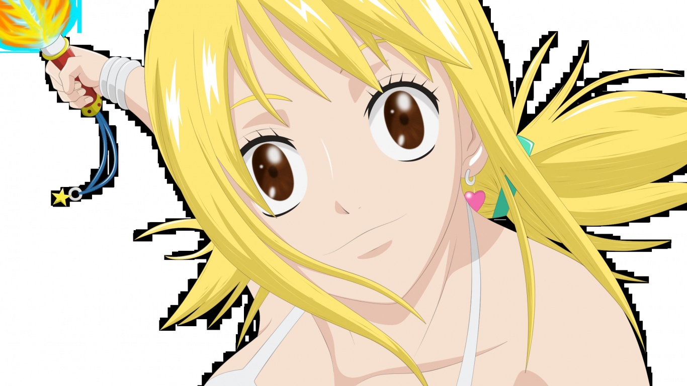 Yellow Haired Girl Anime Character. Wallpaper in 1366x768 Resolution