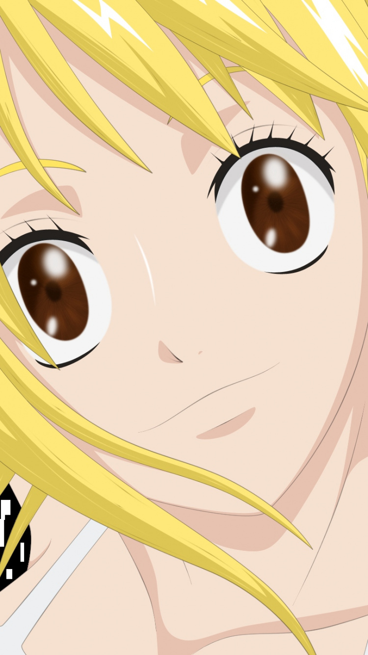 Gelbhaarige Mädchen Anime-Figur. Wallpaper in 750x1334 Resolution