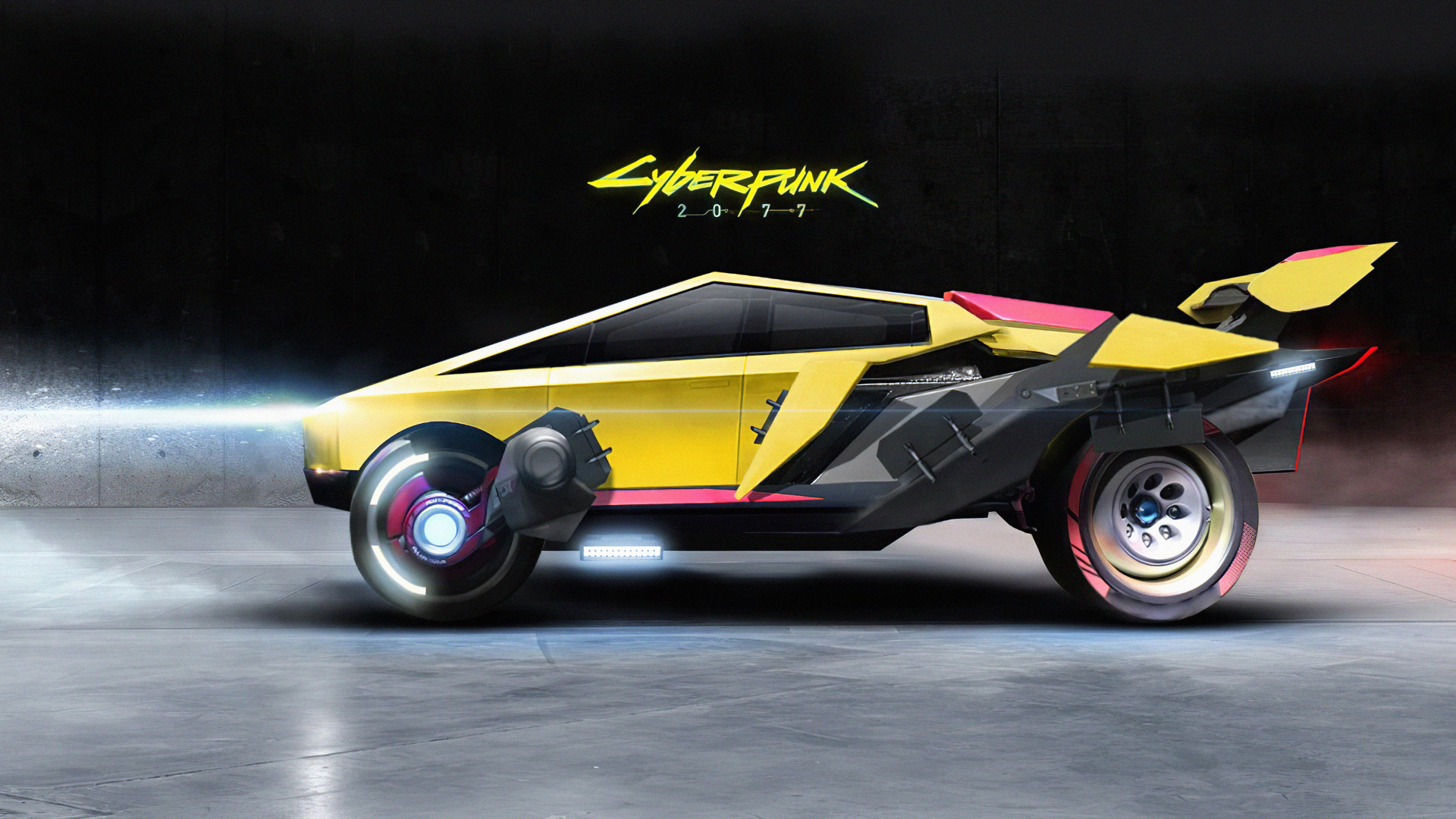 Yellow and Red Chevrolet Camaro. Wallpaper in 1920x1080 Resolution