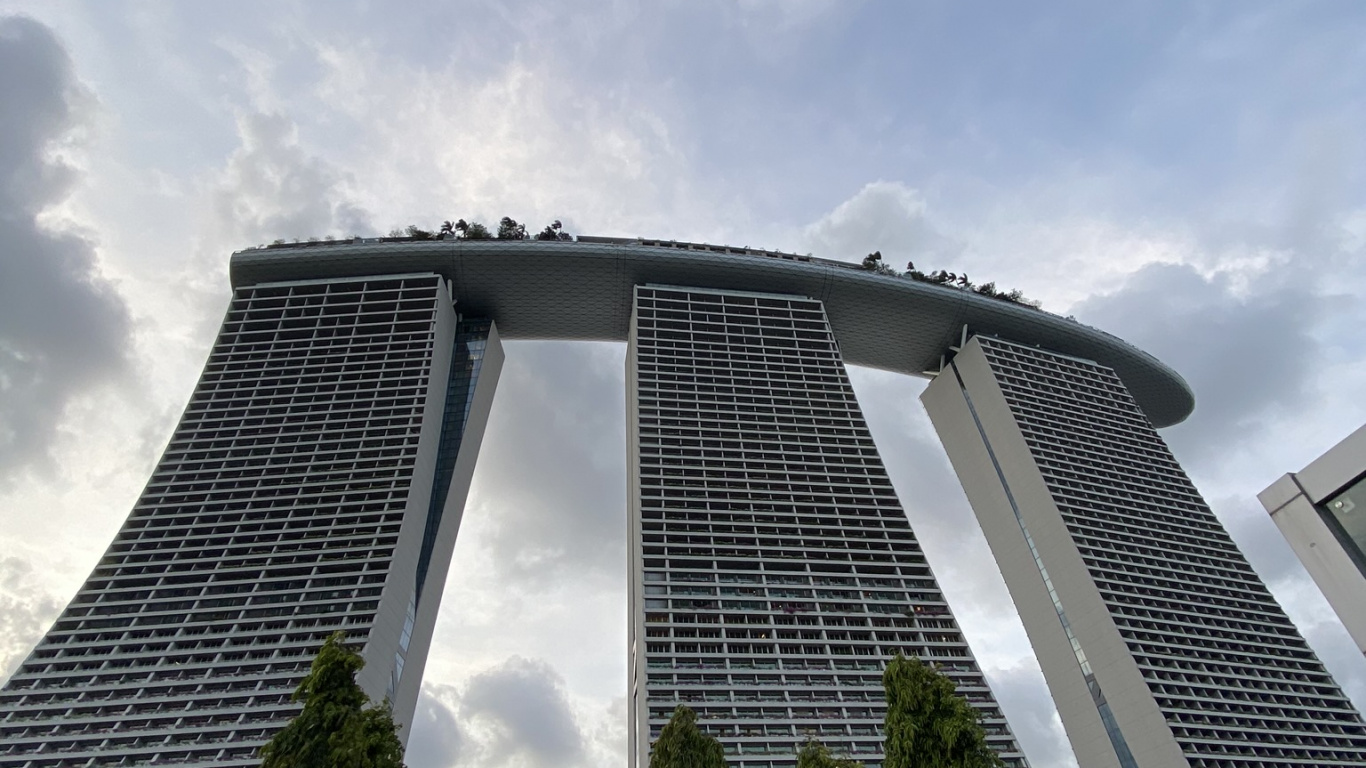 Singapour, la Journée, Architecture, Bâtiment Commercial, Façade. Wallpaper in 1366x768 Resolution