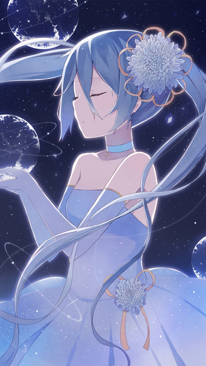 Mujer en Bikini Azul y Blanco Ilustración. Wallpaper in 720x1280 Resolution