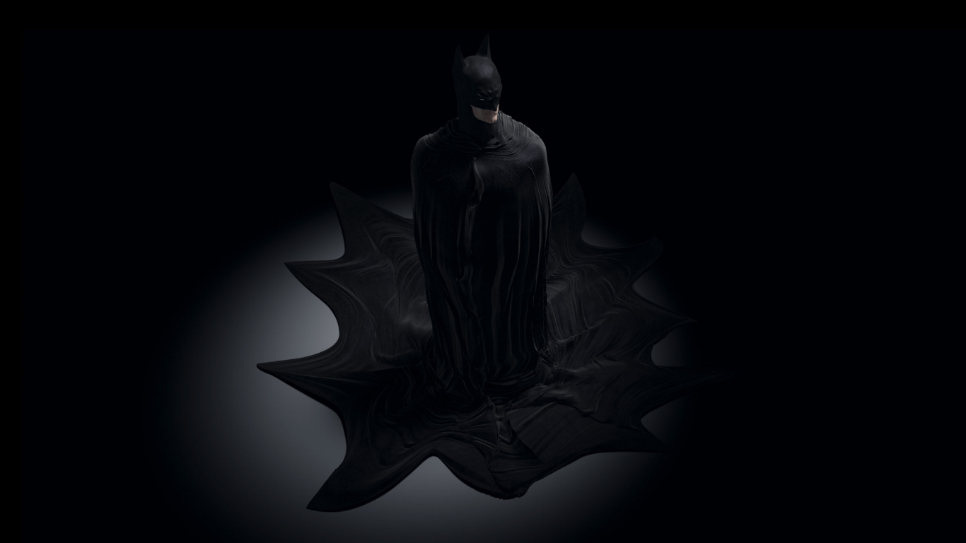 Black and White Angel Wings. Wallpaper in 1366x768 Resolution