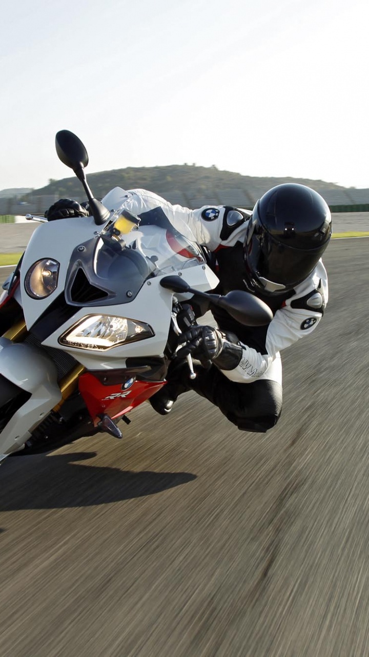 White and Black Sports Bike on Road During Daytime. Wallpaper in 720x1280 Resolution