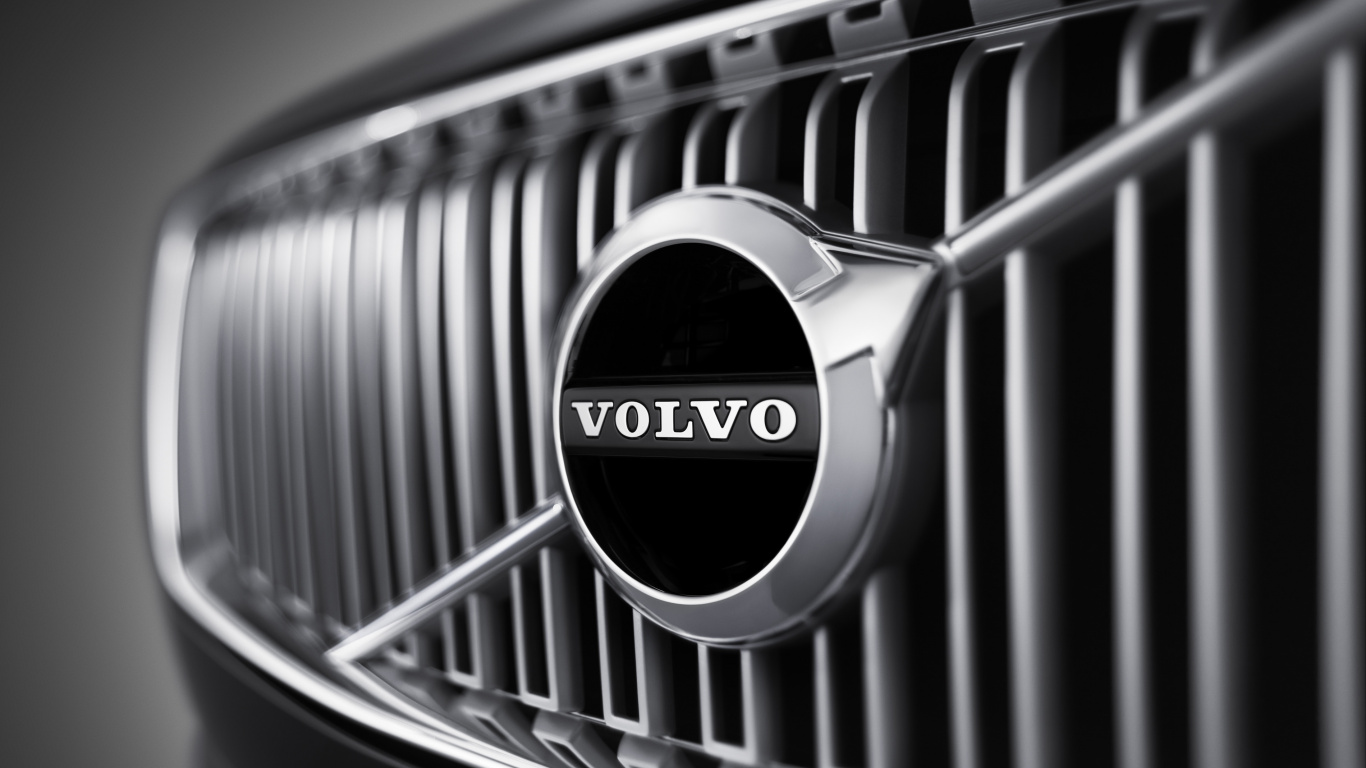 ab Volvo, 格栅, 黑色和白色的, 宝马 壁纸 1366x768 允许