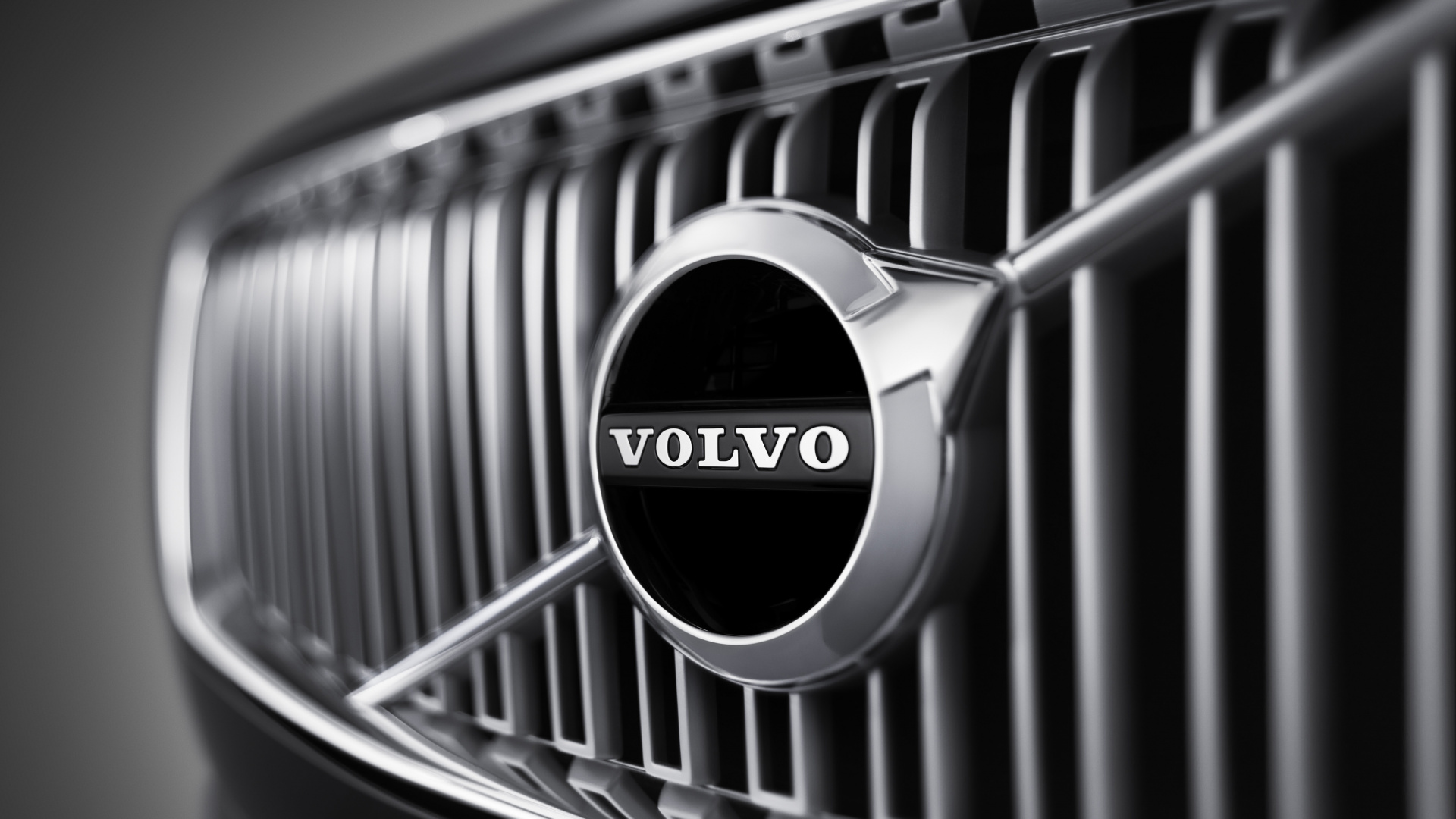 ab Volvo, 格栅, 黑色和白色的, 宝马 壁纸 1920x1080 允许