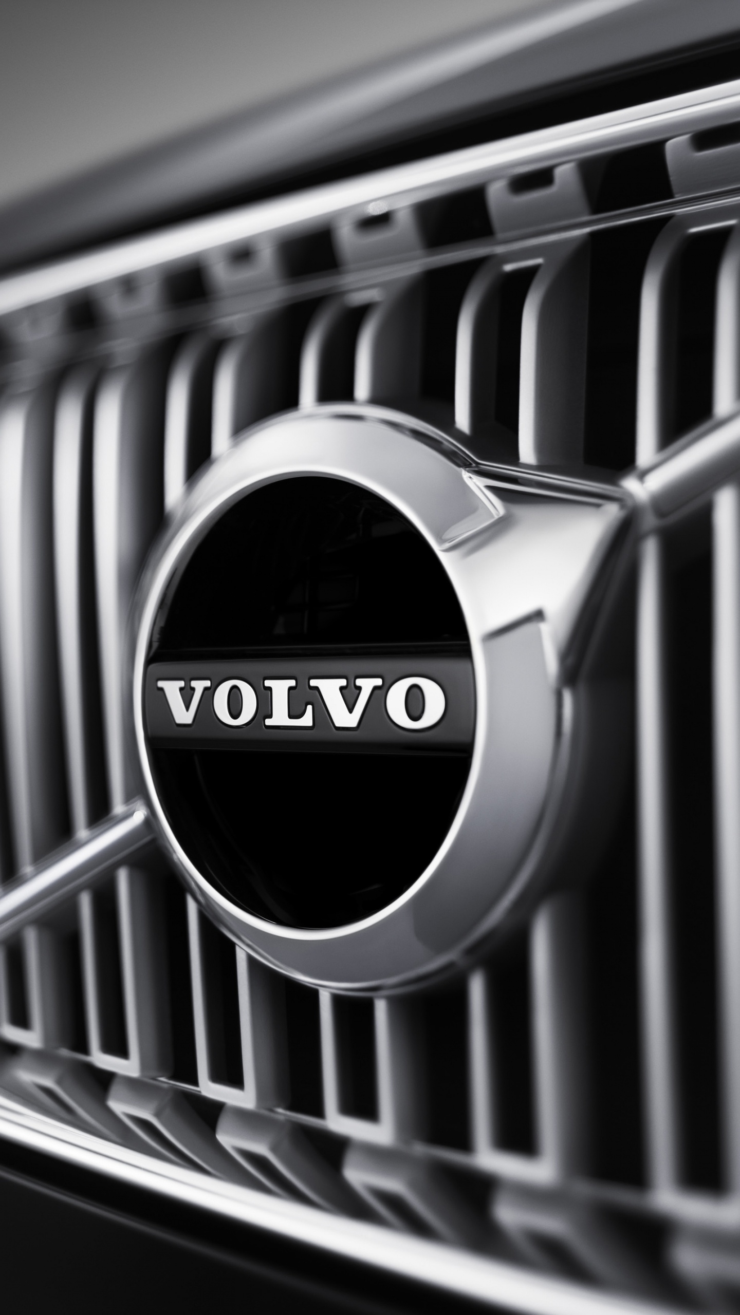 ab Volvo, Coches Volvo, Parrilla, en Blanco y Negro, Volvo. Wallpaper in 1440x2560 Resolution