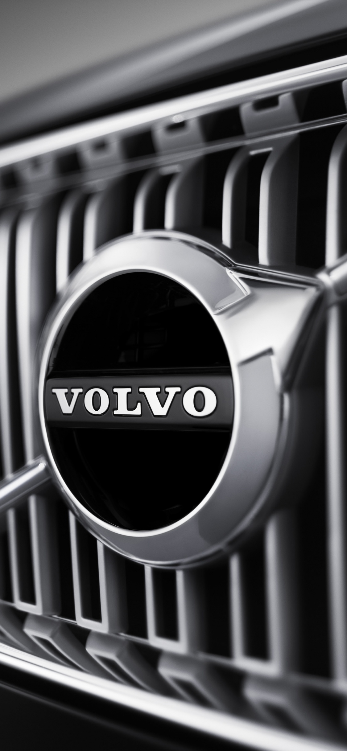 ab Volvo, Volvo Cars, Car, Grille, Black and White. Wallpaper in 1125x2436 Resolution