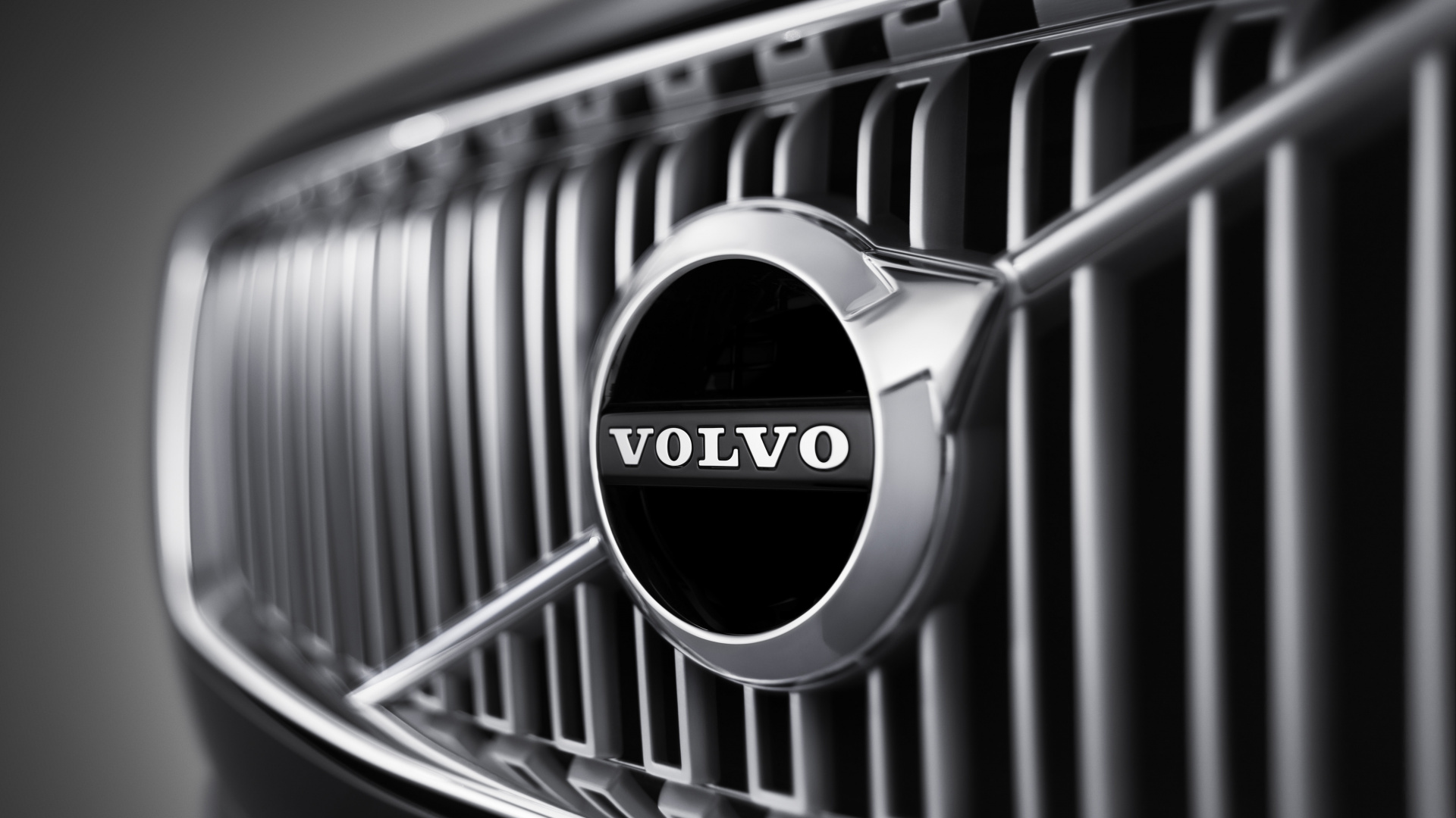 ab Volvo, Volvo Cars, Car, Grille, Black and White. Wallpaper in 1920x1080 Resolution