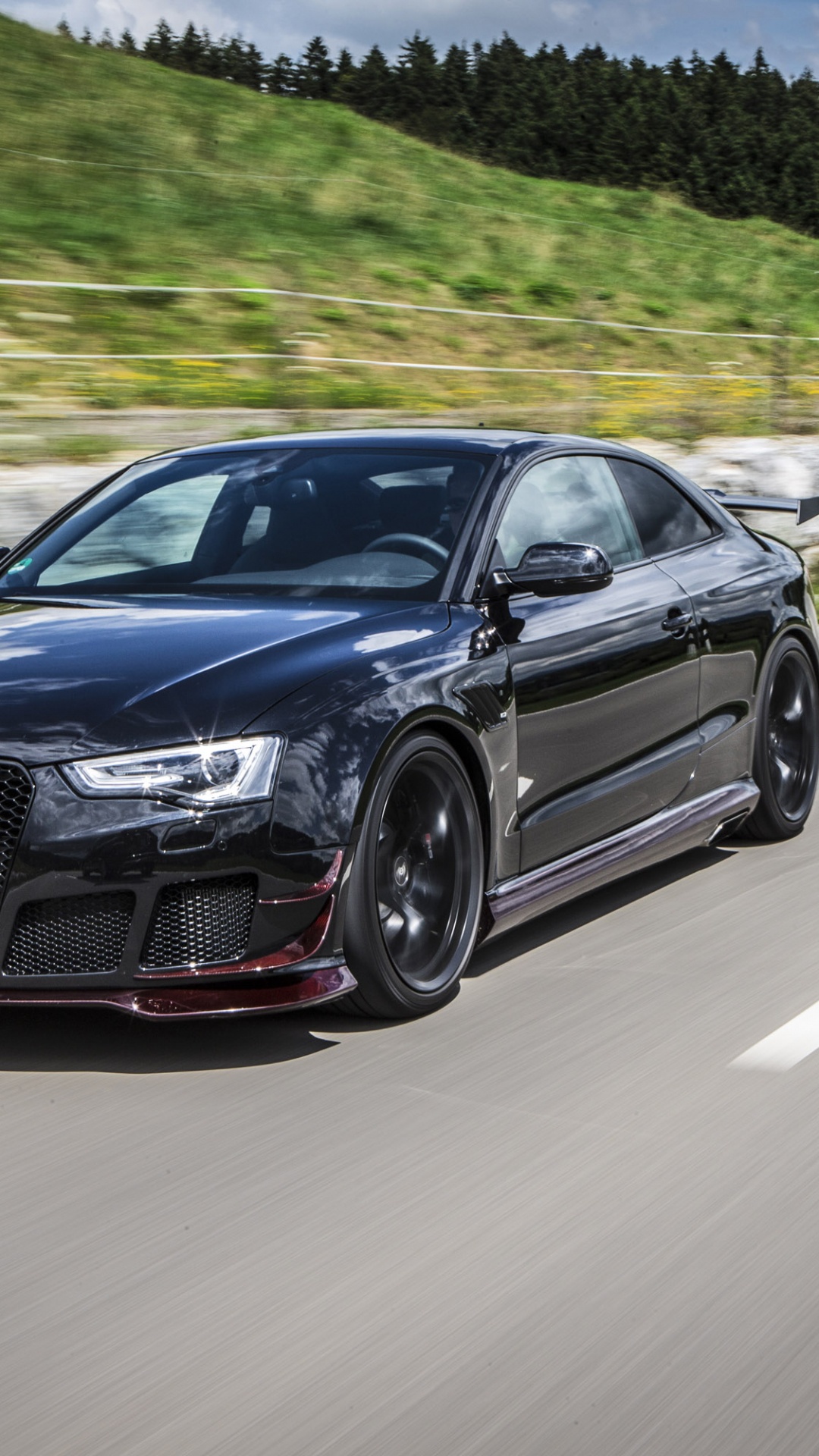 Black Audi Coupe on Road During Daytime. Wallpaper in 1080x1920 Resolution