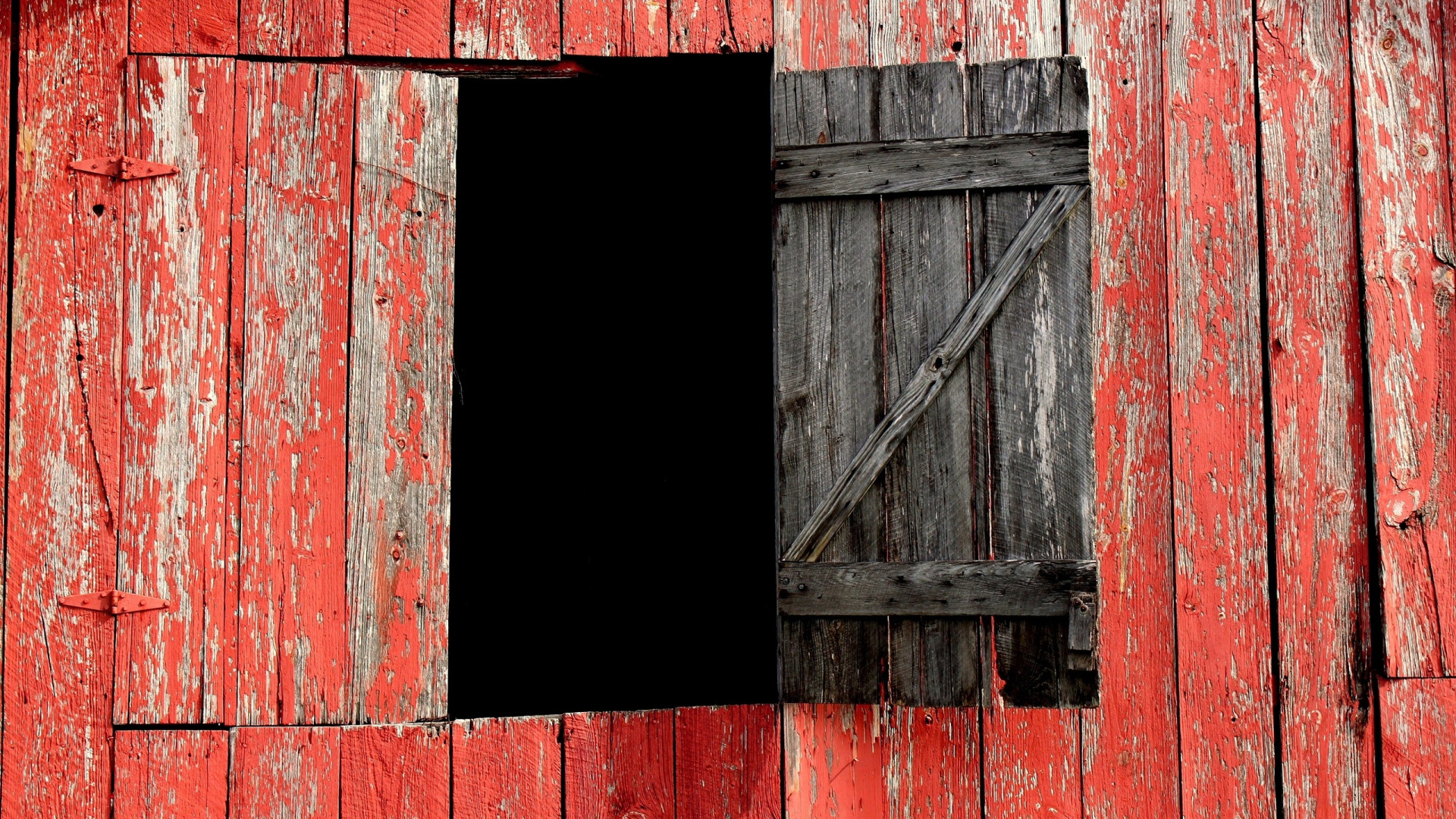Red Wooden Door With Brown Wooden Door. Wallpaper in 1920x1080 Resolution