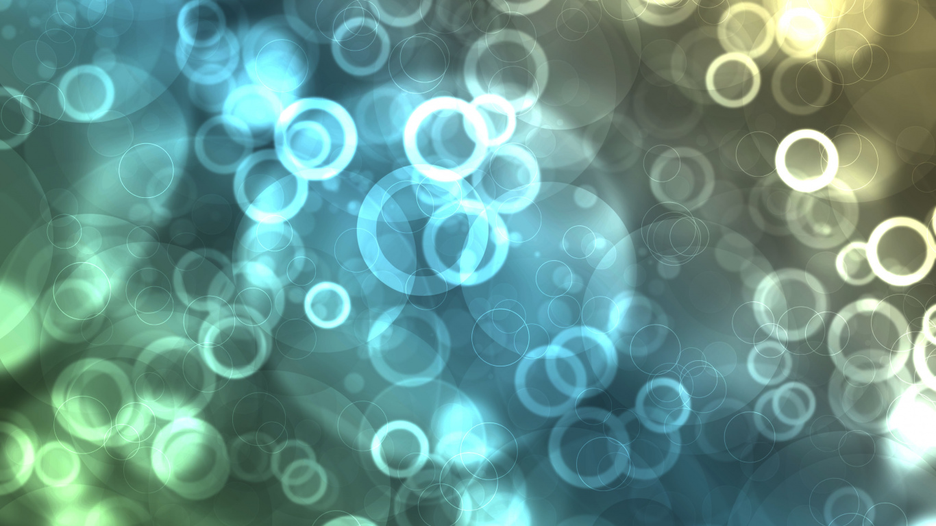 Grünes Und Weißes Licht-Bokeh. Wallpaper in 1366x768 Resolution