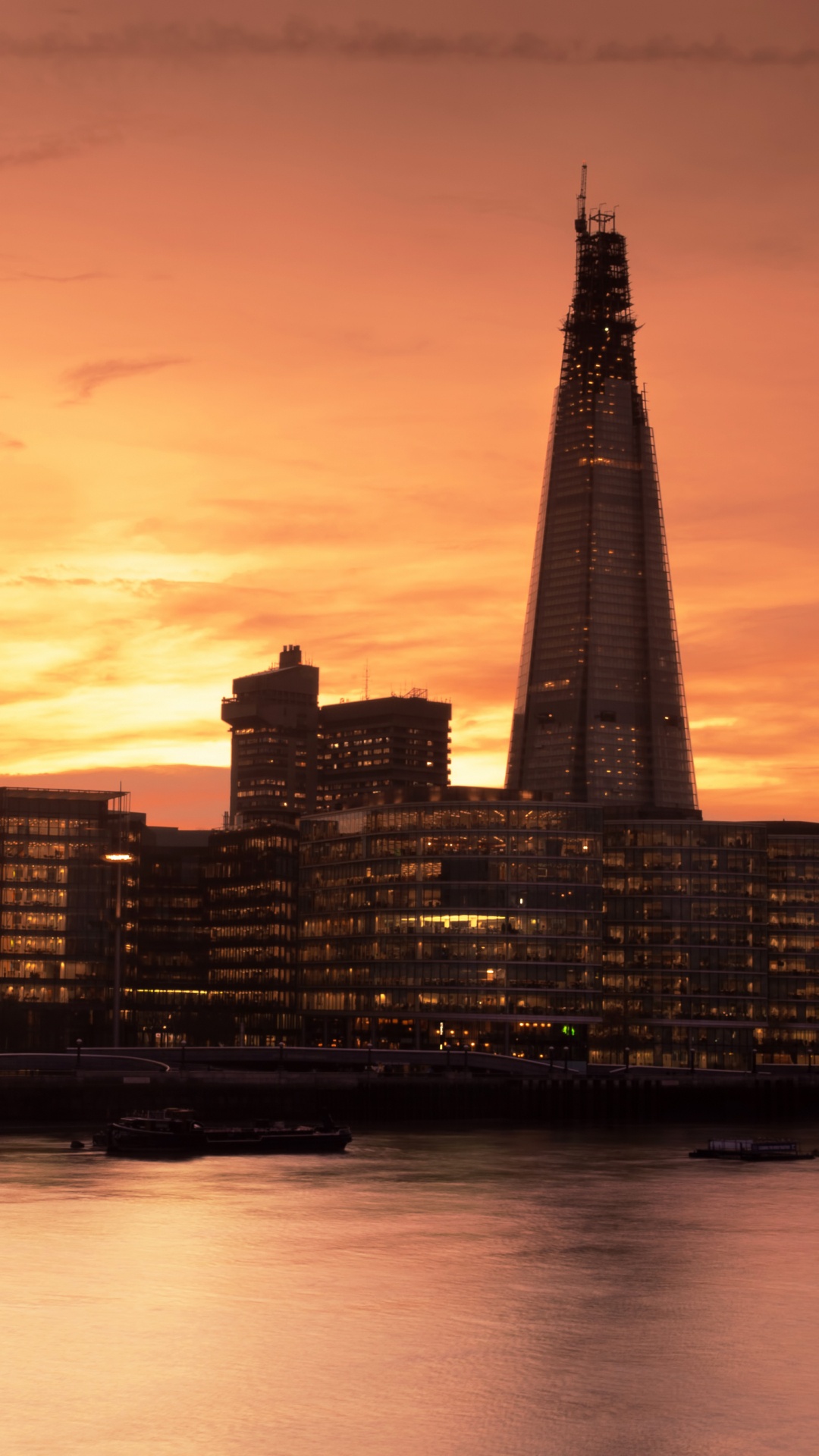 Horizon de la Ville Pendant la Nuit. Wallpaper in 1080x1920 Resolution