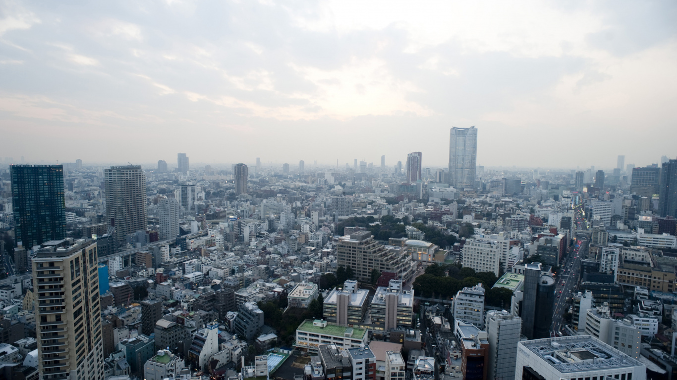 Luftaufnahme Von Stadtgebäuden Tagsüber. Wallpaper in 1366x768 Resolution