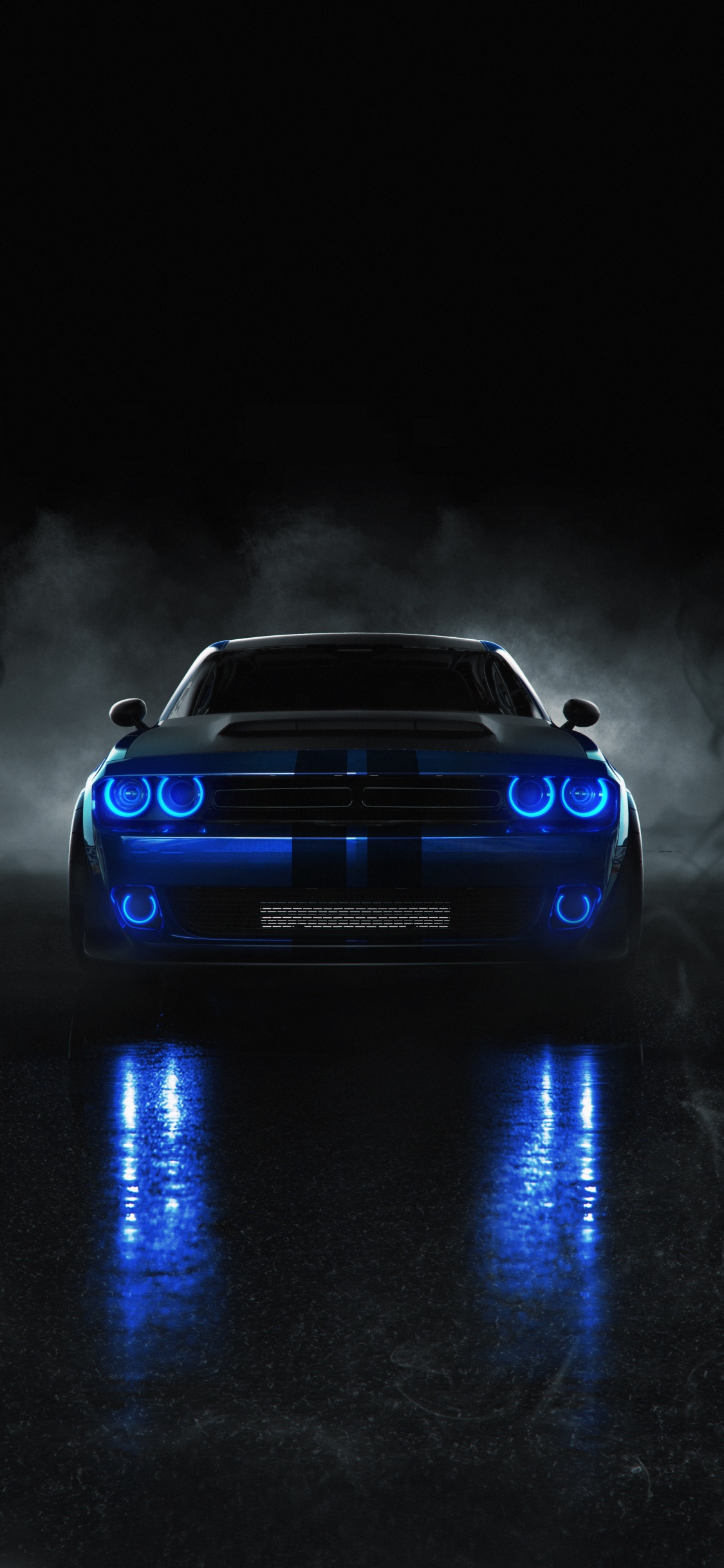 道奇挑战者, Dodge, Dodge Challenger 2021, 福特野马, 车灯 壁纸 1125x2436 允许