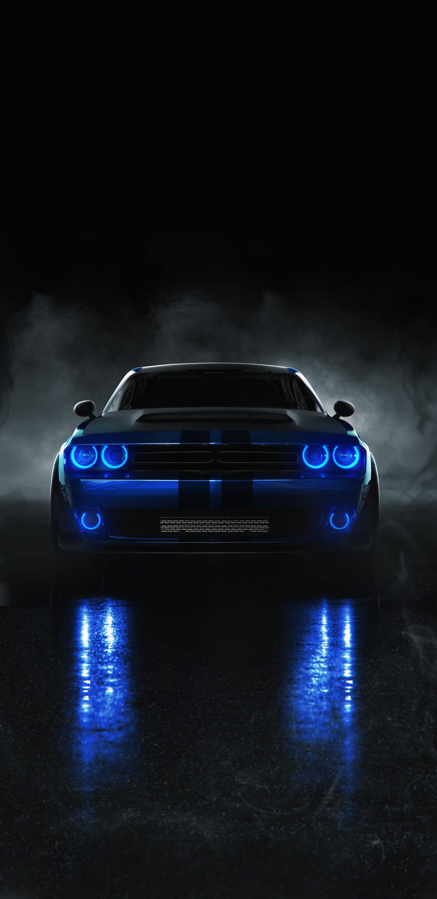 道奇挑战者, Dodge, Dodge Challenger 2021, 福特野马, 车灯 壁纸 1440x2960 允许