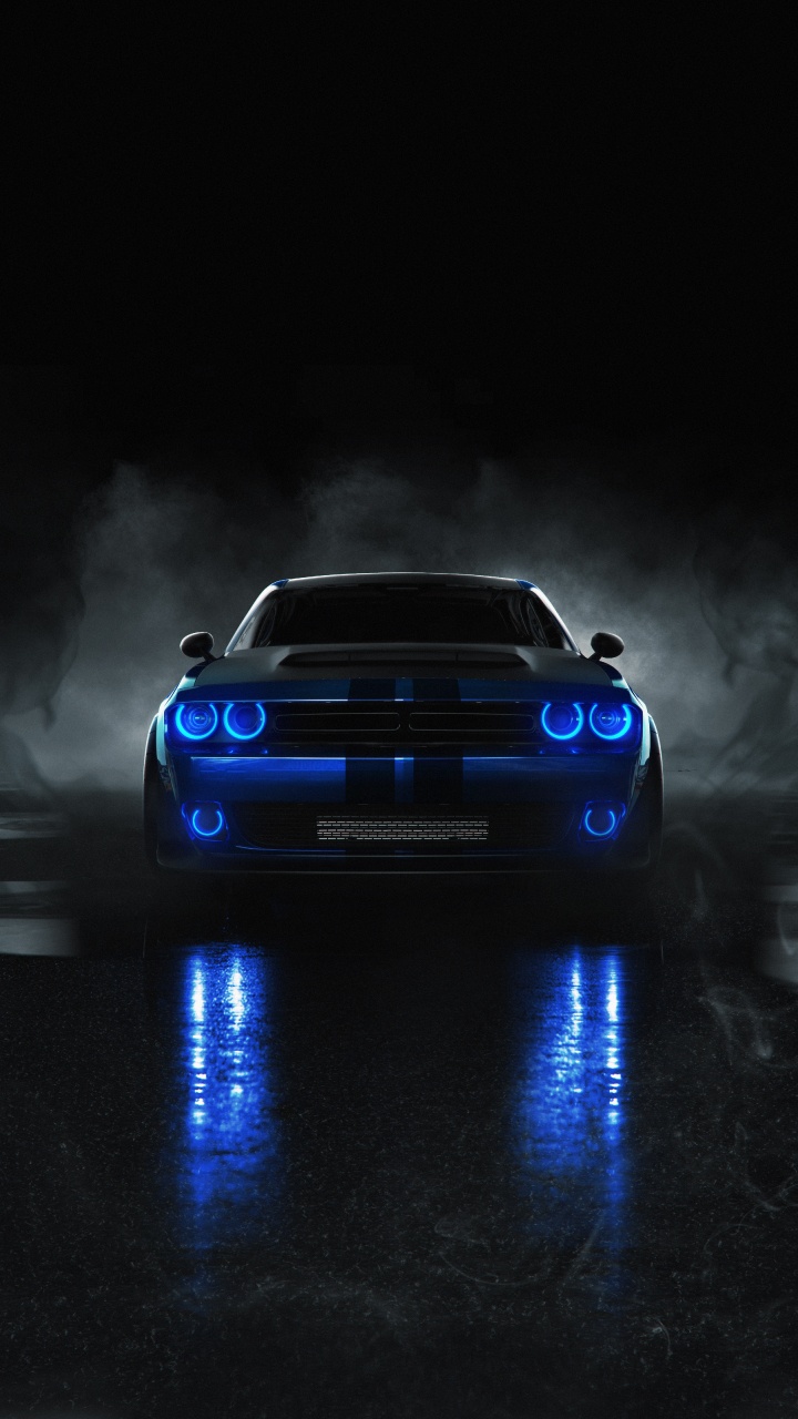 道奇挑战者, Dodge, Dodge Challenger 2021, 福特野马, 车灯 壁纸 720x1280 允许