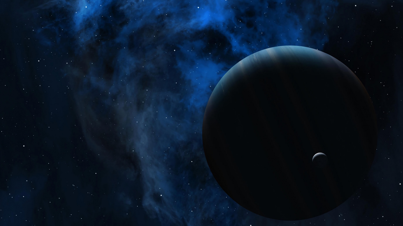 Blue and White Galaxy Illustration. Wallpaper in 1366x768 Resolution