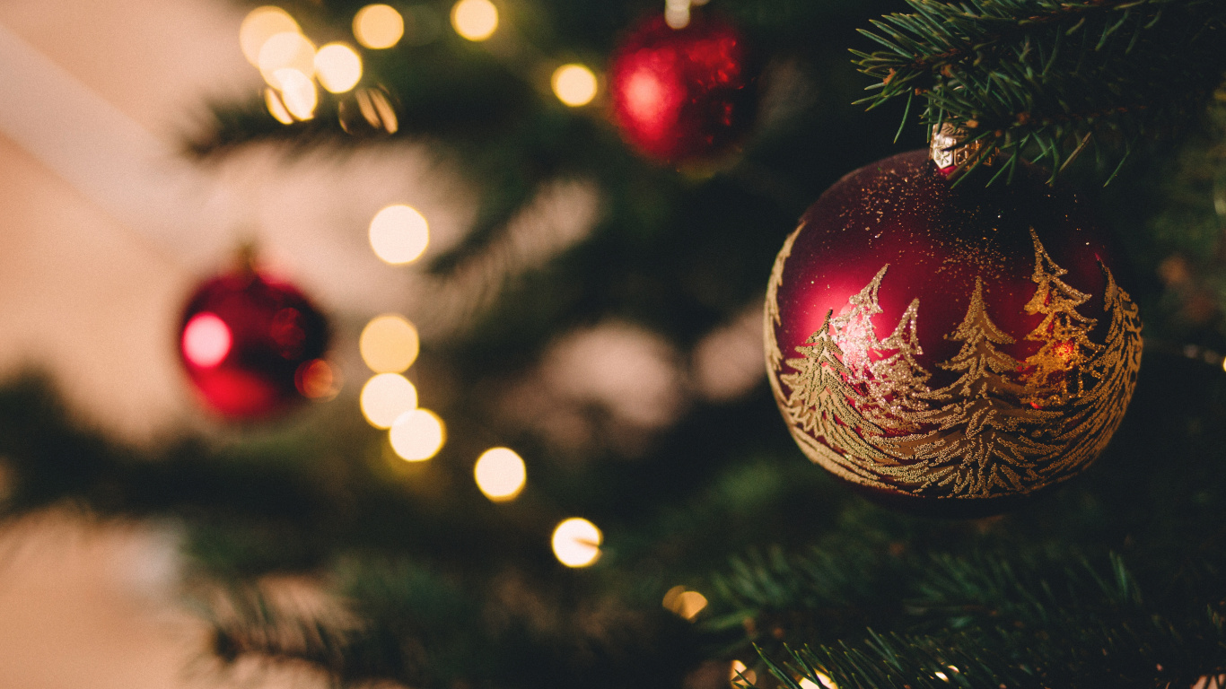 Weihnachten, Weihnachtsbaum, Weihnachtsmann, Christmas Ornament, Baum. Wallpaper in 1366x768 Resolution