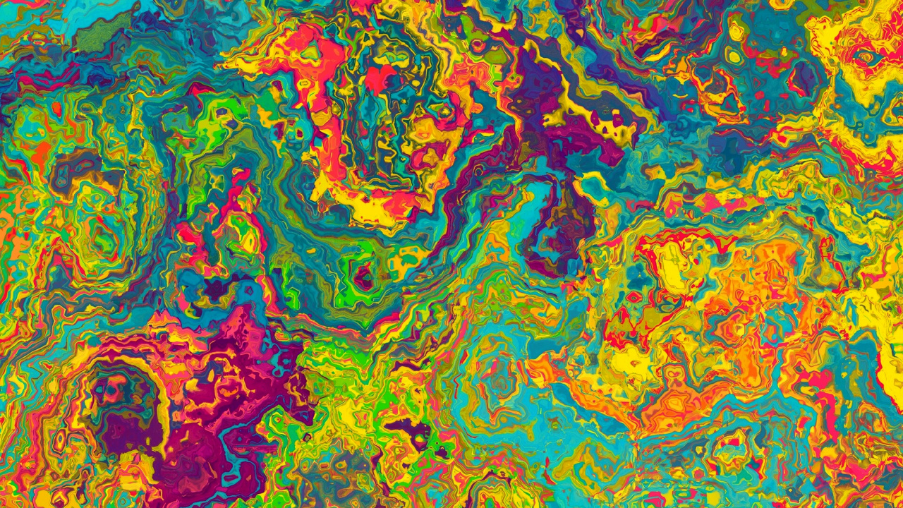 Red Yellow and Blue Abstract Painting. Wallpaper in 1280x720 Resolution