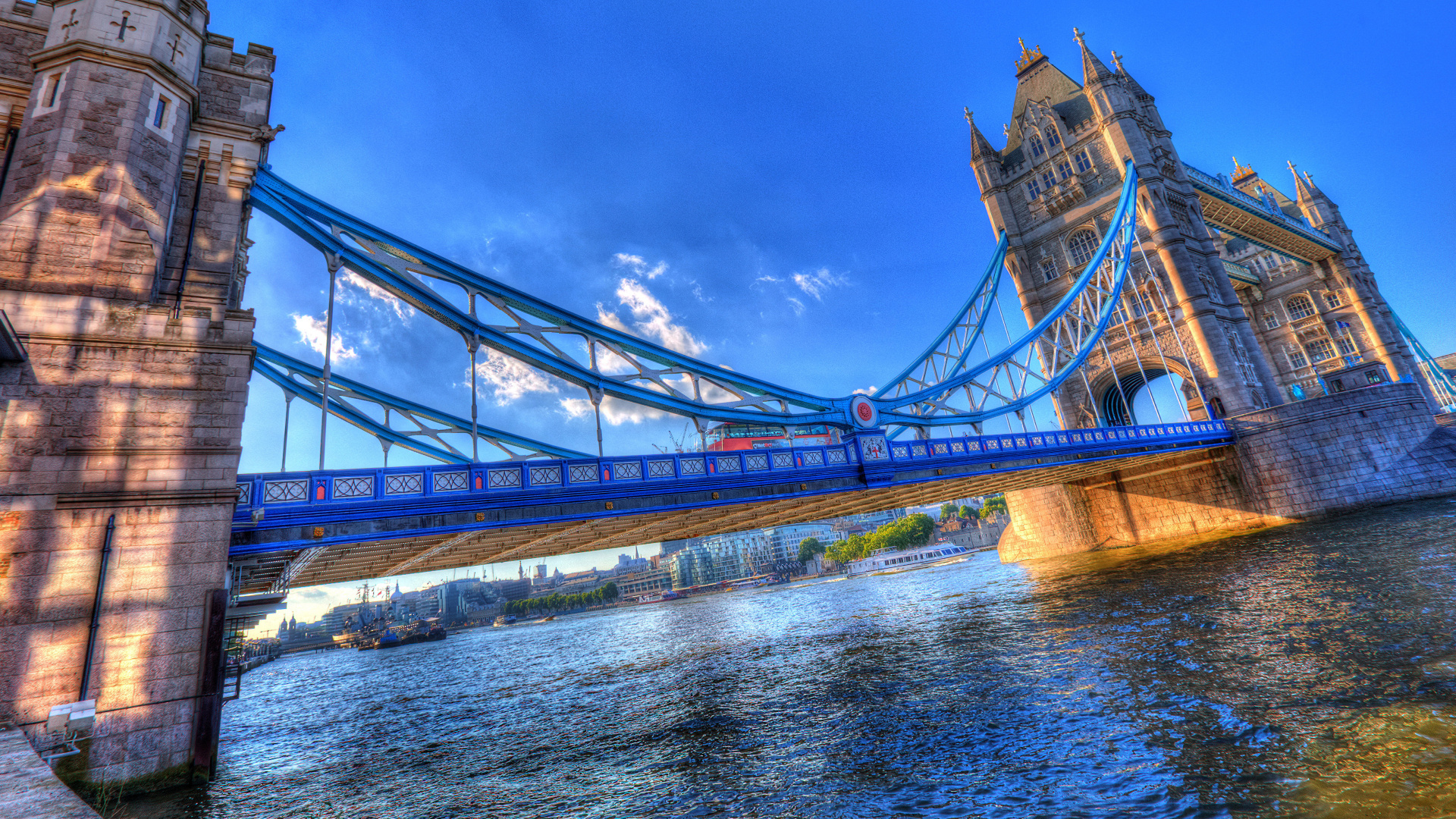Bridge Over River Under Blue Sky During Daytime. Wallpaper in 1920x1080 Resolution