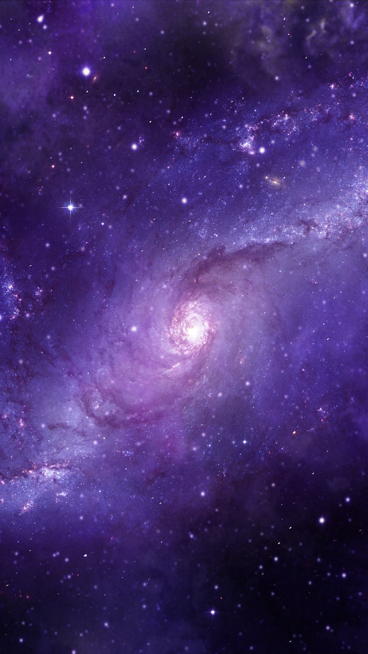 Ilustración de Galaxia Púrpura y Azul. Wallpaper in 750x1334 Resolution