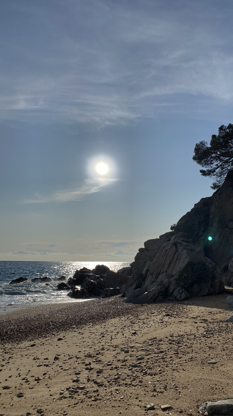 Sea, Astronomical Object, Rock, Coast, Shore. Wallpaper in 750x1334 Resolution